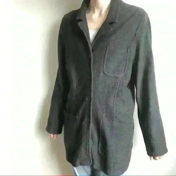 Vintage Holt Renfrew Classics Women’s Wool Grey Long Cardigan Preppy Prep Small - Picture 6 of 10